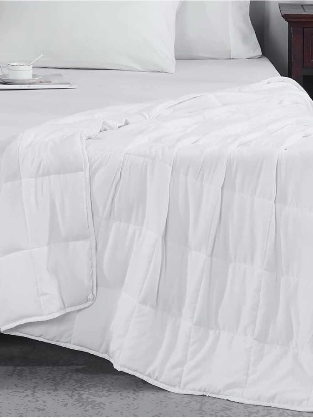 All-Season White Weighted Comforter 7 lbs
